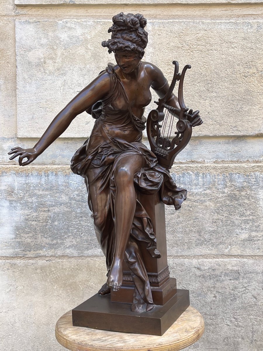 Sculpture en bronze "Mélodie "de Carrier-Belleuse
