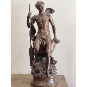 Grand bronze de Gaudez "Le commerce"