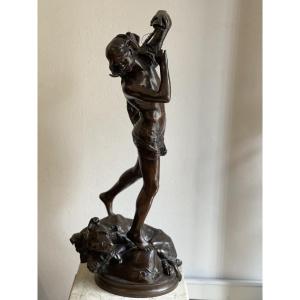 Sculpture "orphée" By Henri Peinte