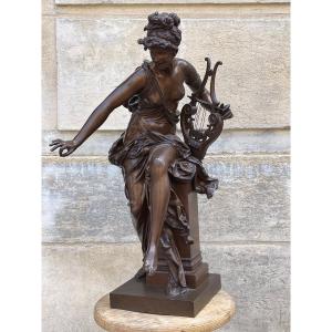 Sculpture en bronze "Mélodie "de Carrier-Belleuse