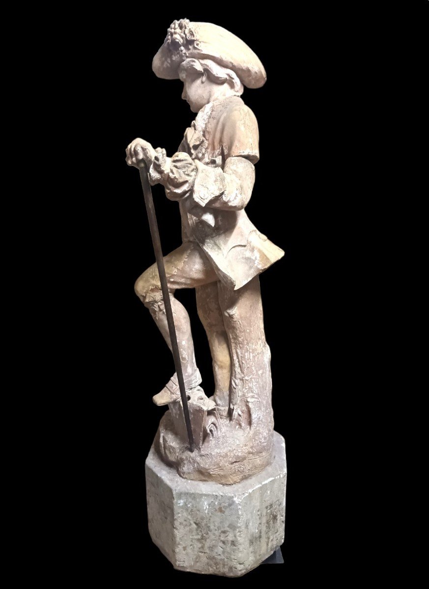 Statue Terre Cuite  Jean-françois étienne Gossin -photo-3