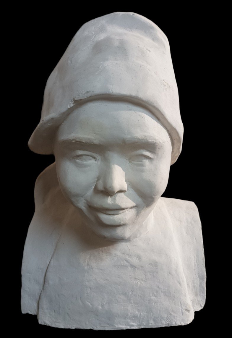 Plaster Bust Of A