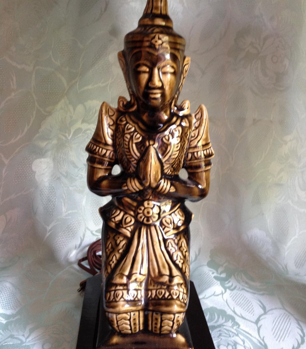  Lampes "bouddha" Ceramique Celadon -photo-3