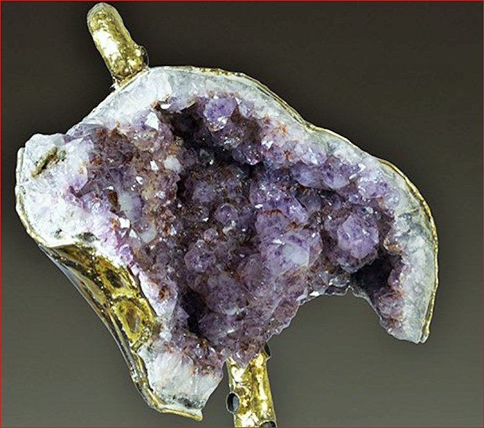 Outstanding "octopus Console" Benitier Geant, Crystal De Roche, Amethyst.-photo-3