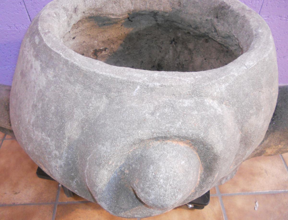 In Jardiniere Huge Snail Shape In Old Cement-photo-4