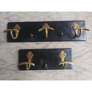 Vintage Stitched Leather Coat Rack