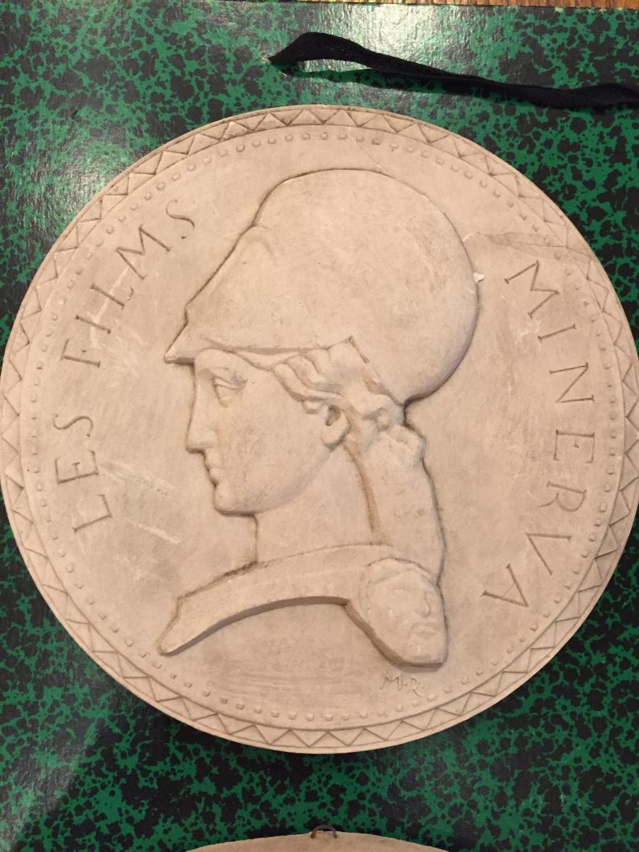 Marcel Renard (lyon 1893-1974) Médaille En Plâtre Pour Les Films Minerva