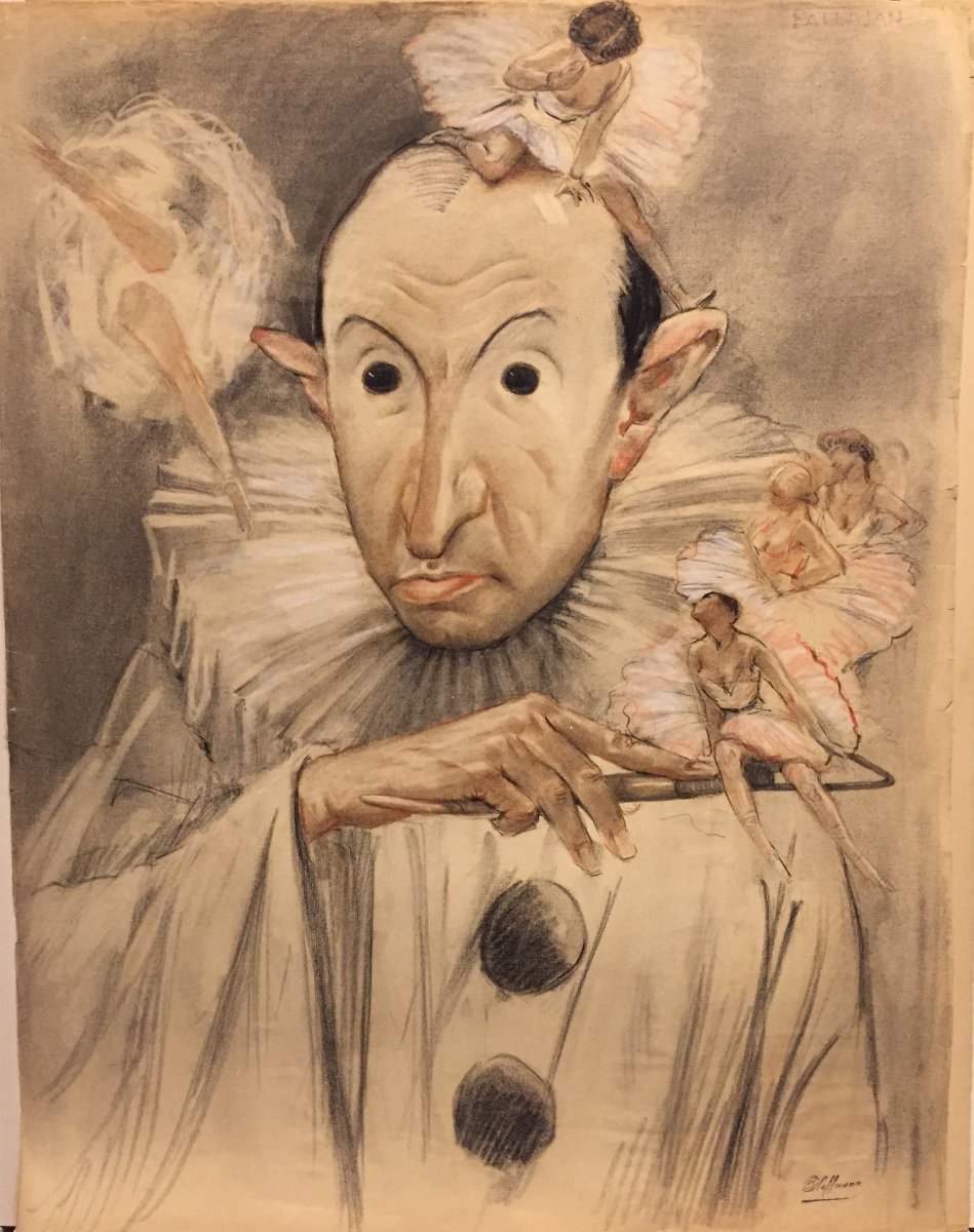 Portrait-charge De Patlajan, By Gaston Hoffmann, 1930s