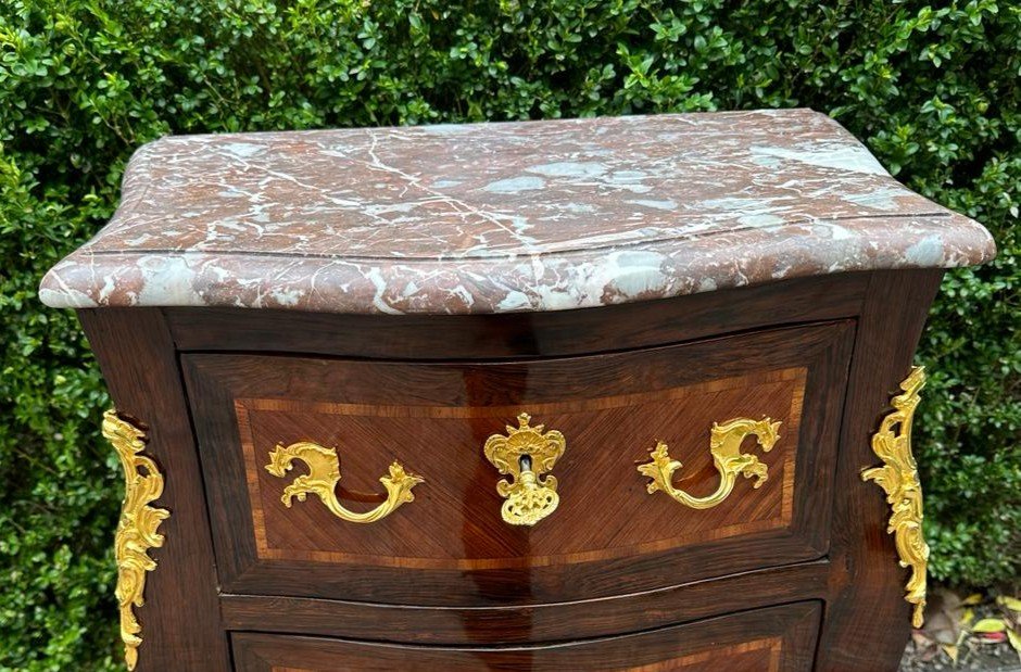 COMMODE LOUIS XV MARQUETERIE-photo-3