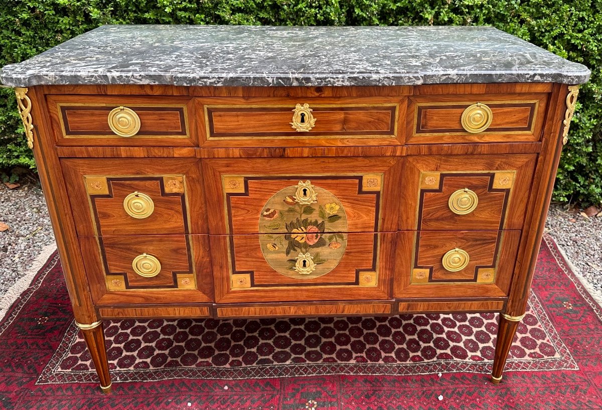 COMMODE LOUIS XVI ESTAMPILLEE BIRCKLE -photo-7