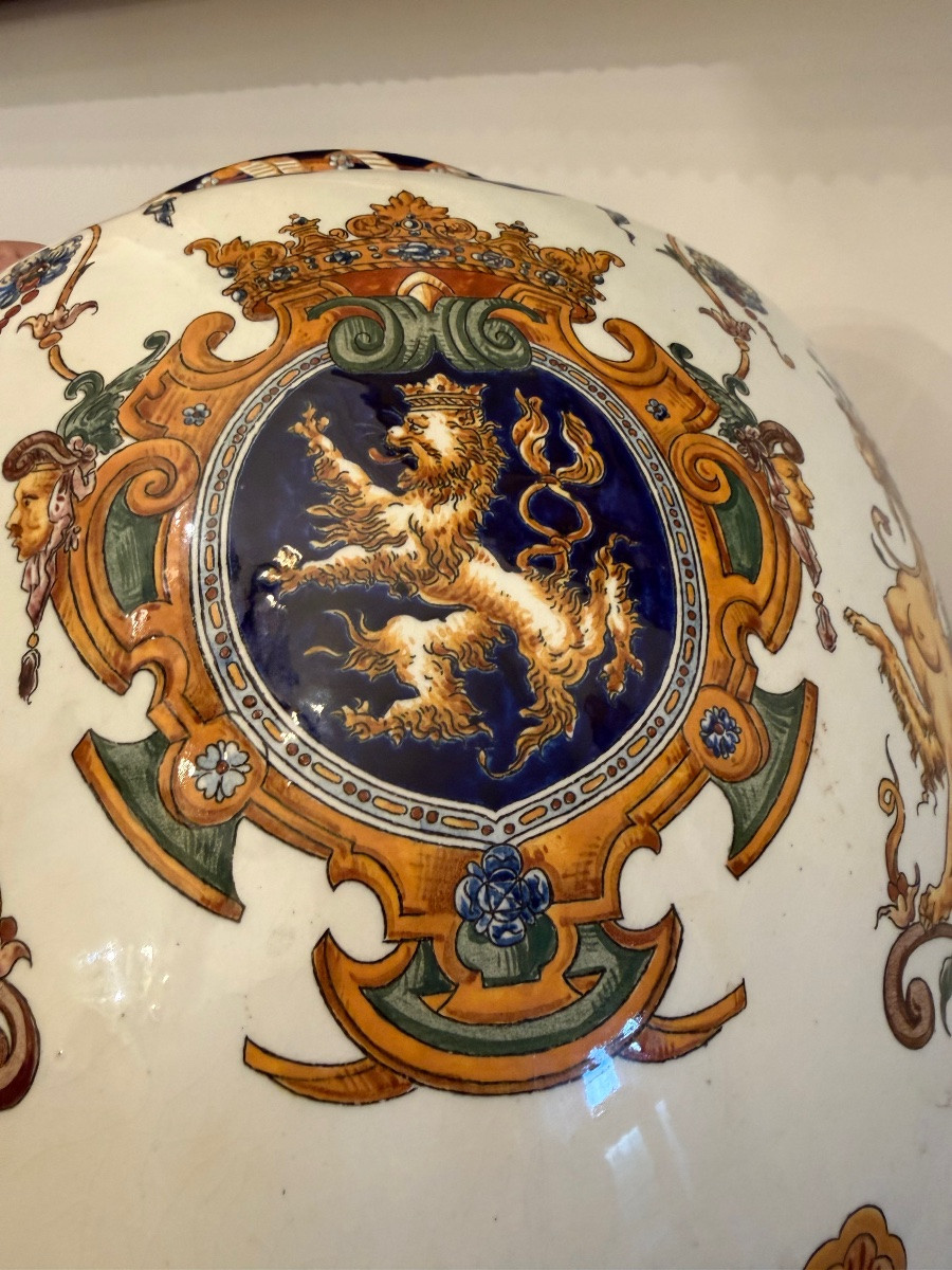  FAIENCE. DE GIEN CACHE POT-photo-1