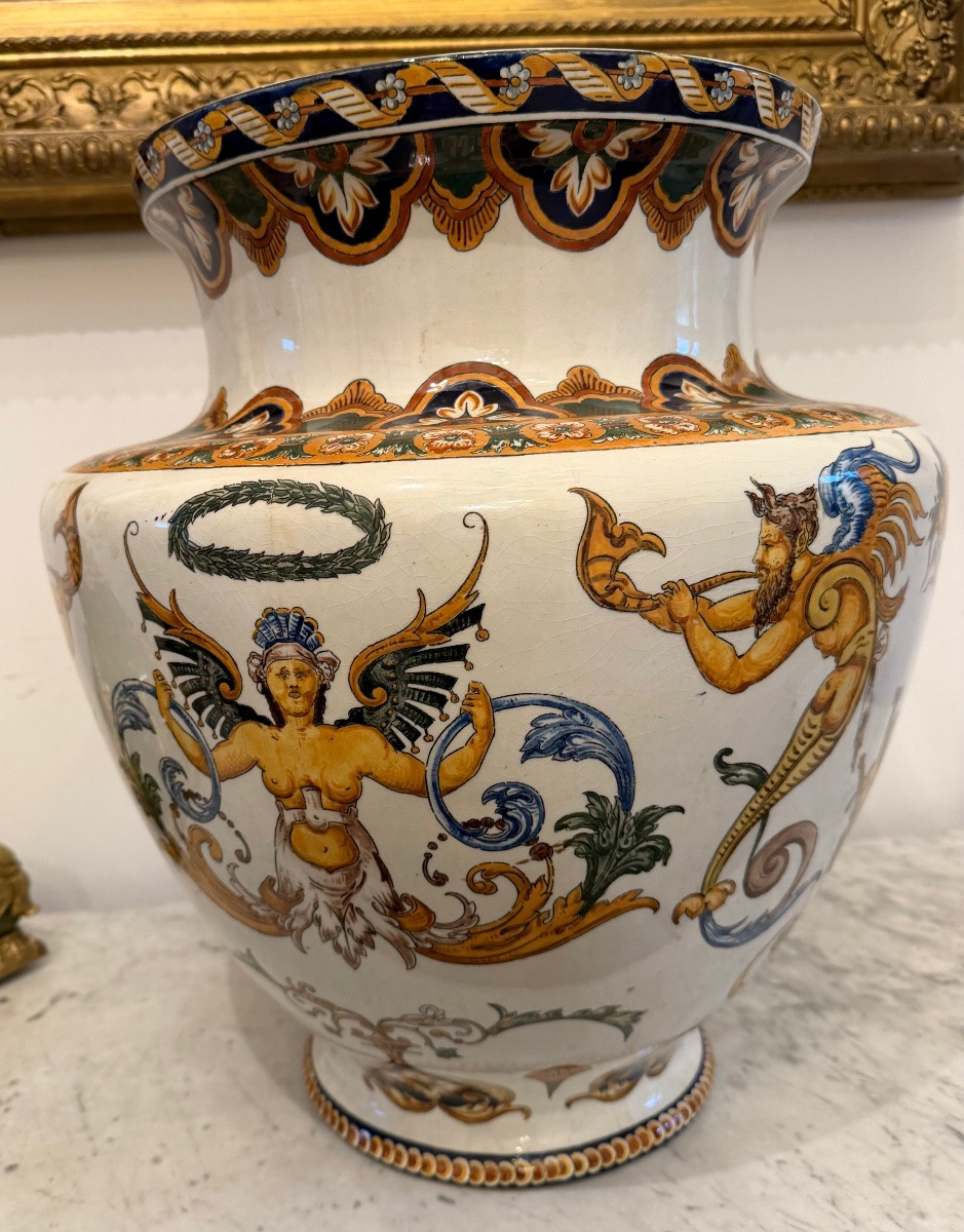  FAIENCE. DE GIEN CACHE POT-photo-6