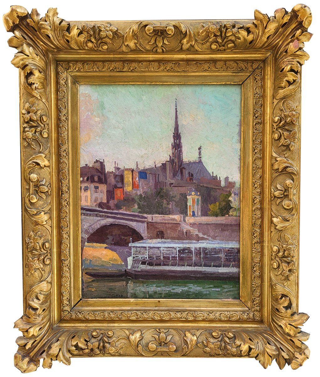 Oil On Canvas, Paris, The Sainte Chapelle, Dated 1903
