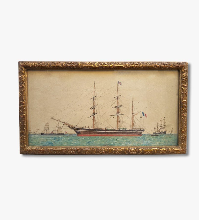 A Watercolor, Boat, 19th