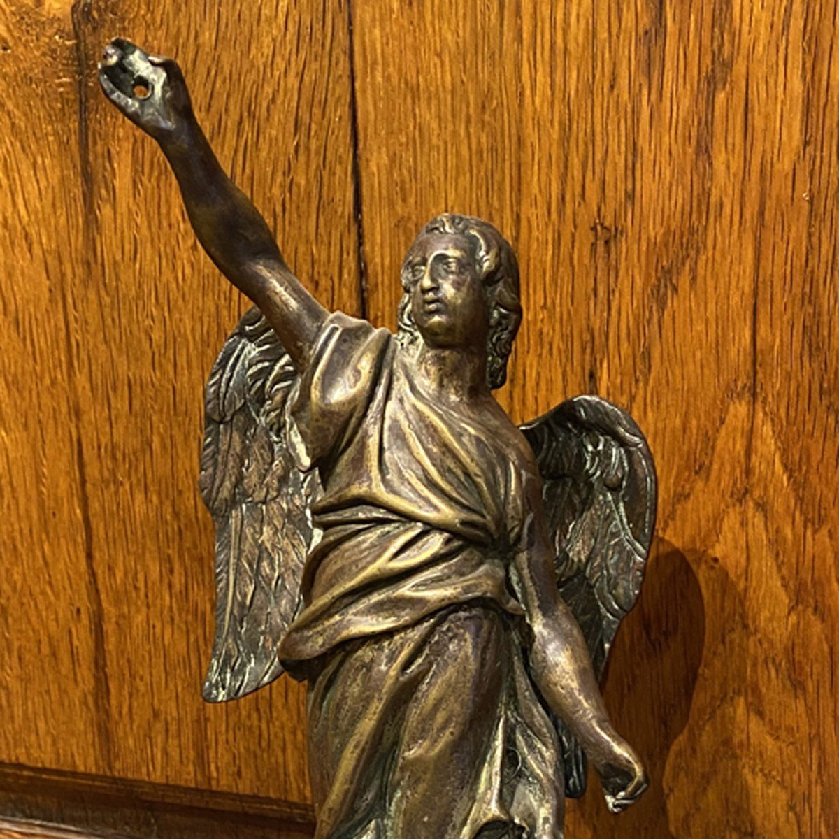 A Bronze, 18th Century Angel-photo-4
