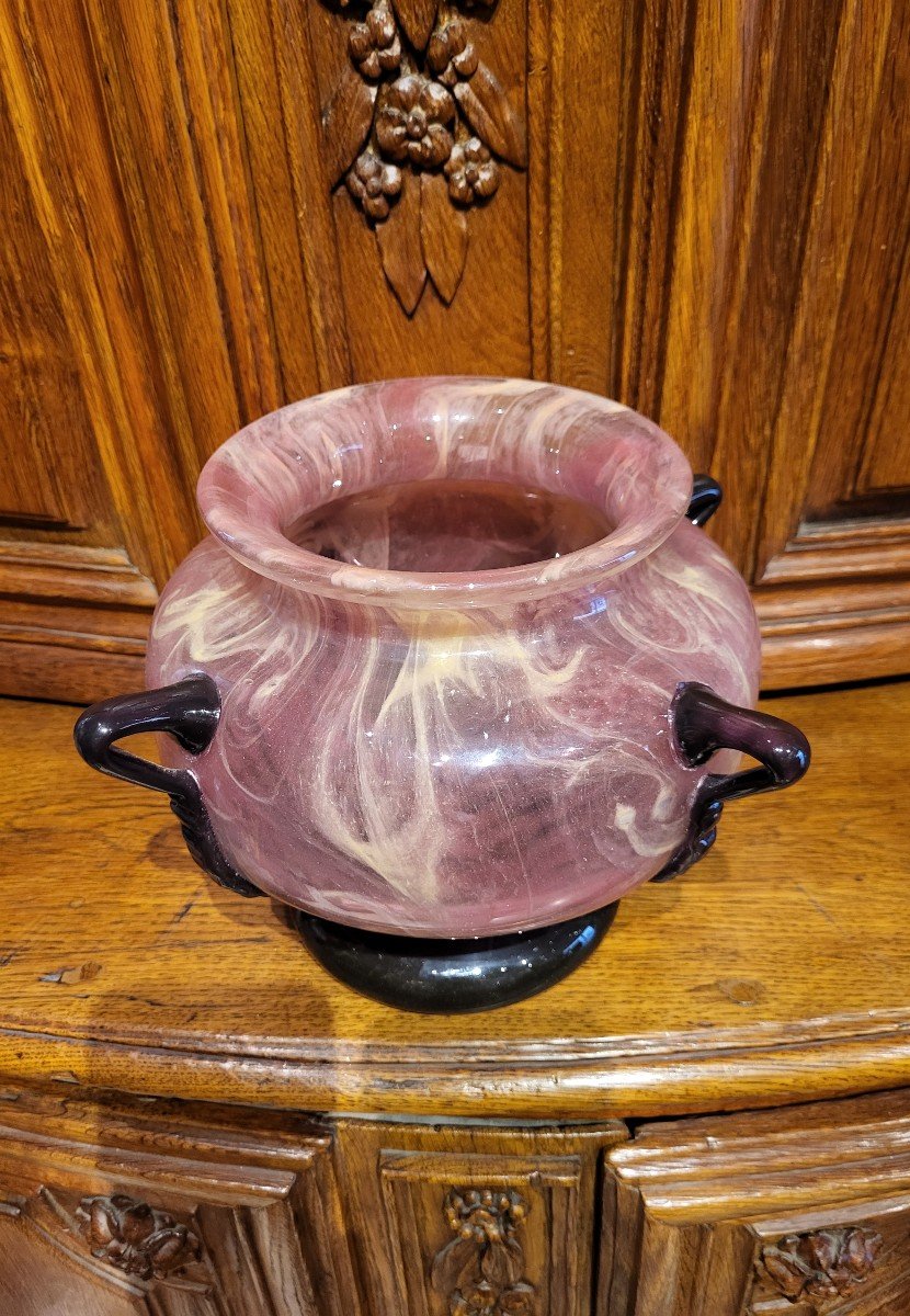 A Glass Pate Vase By Schneider-photo-2