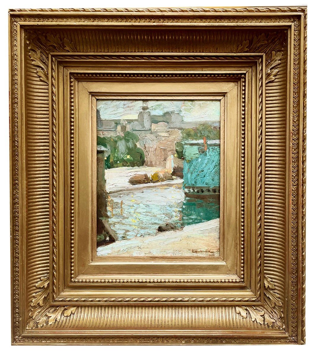 An Oil On Panel, Paris By Maurice Loutreuil