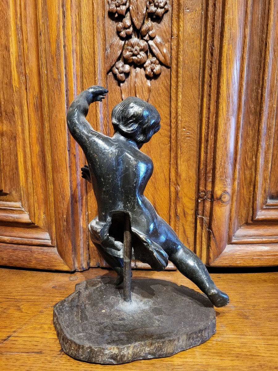 A 19th Century Bronze Cherub -photo-3