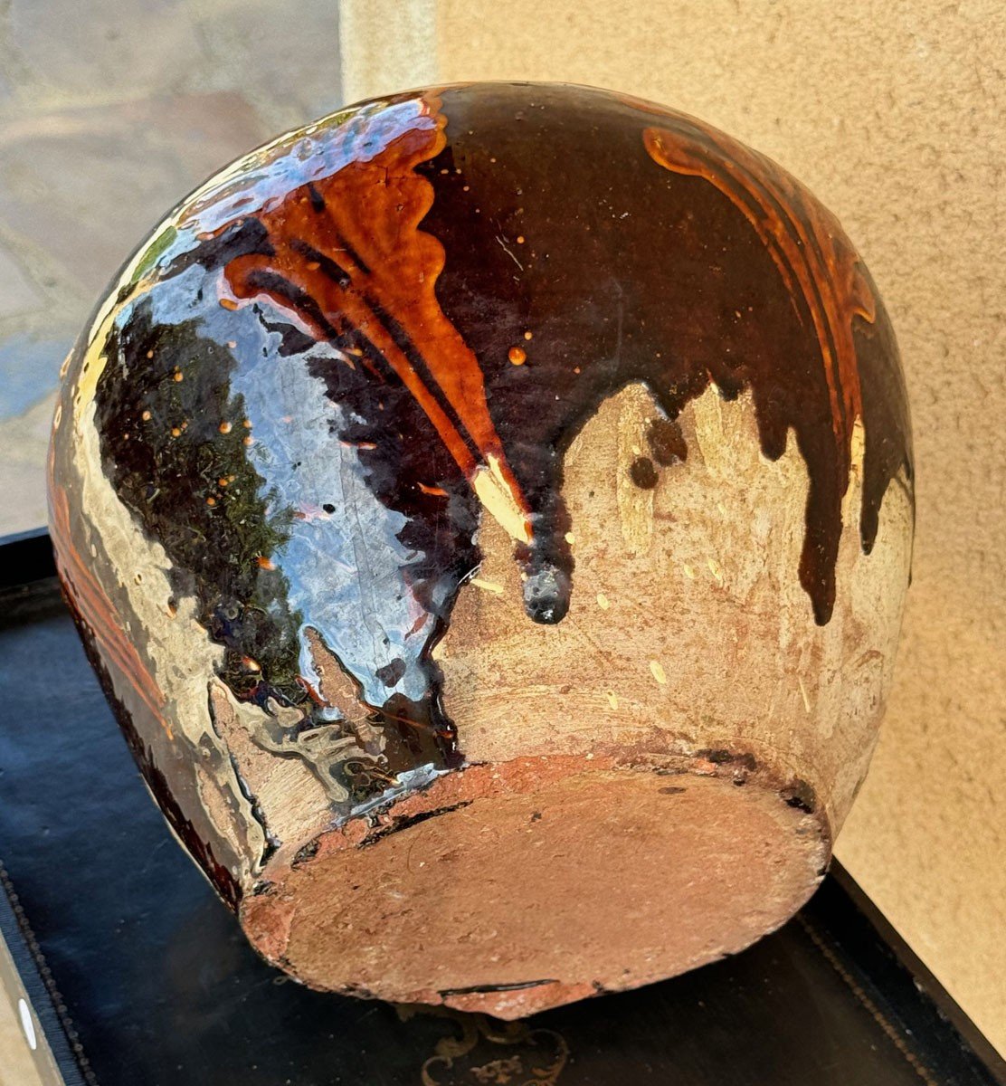 Glazed Terracotta Vase, Late 19th, Early 20th Century -photo-3
