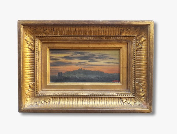 Oil On Wood, Paris In The Evening By Alexandre René Veron