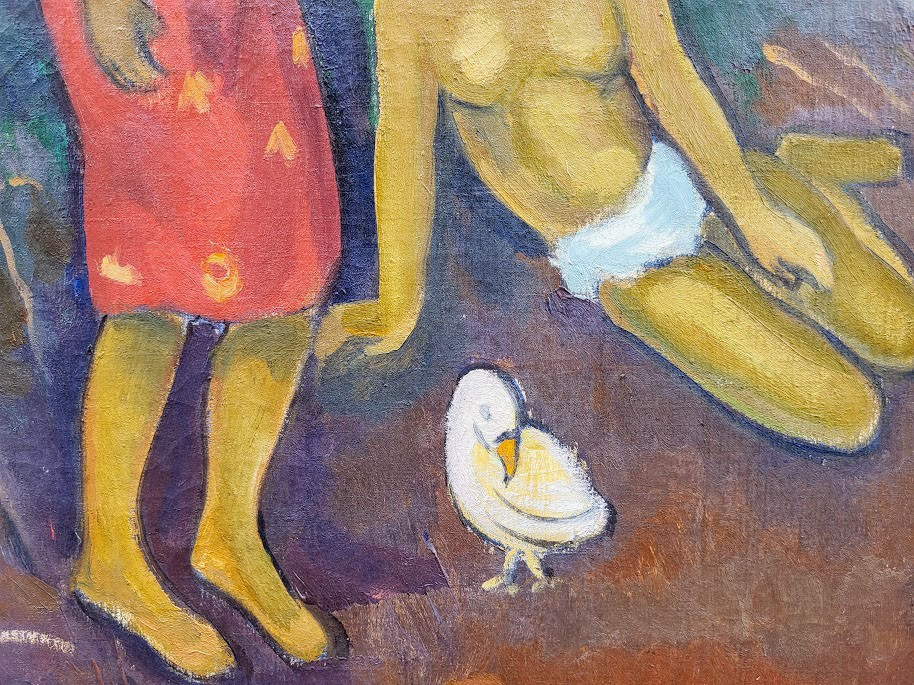 Une huile sur toile, Scène de genre, Persnnages aux marquises par Joseph MISRAHI-photo-2