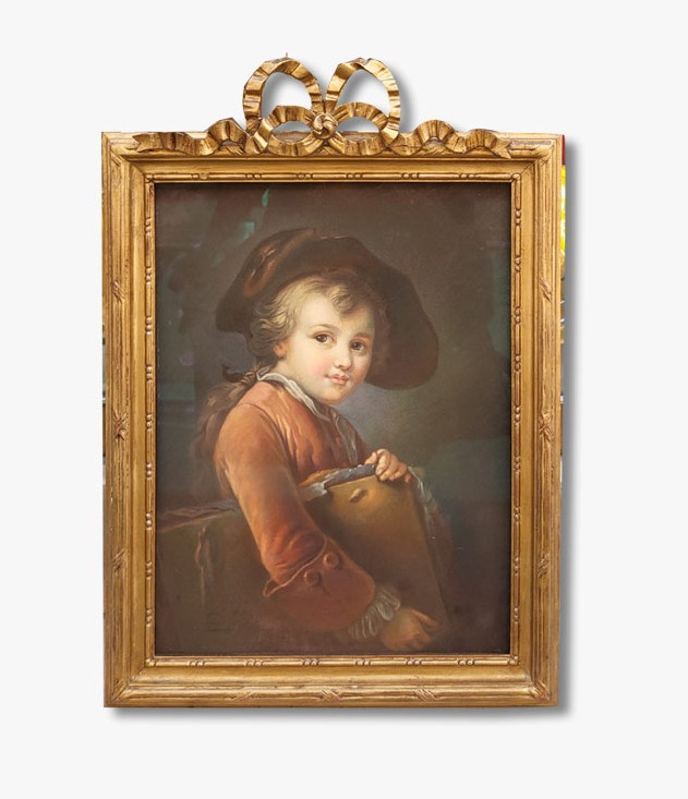 Un pastel, Le jeune élève d’après Francois-Hubert DROUAIS, 19ème