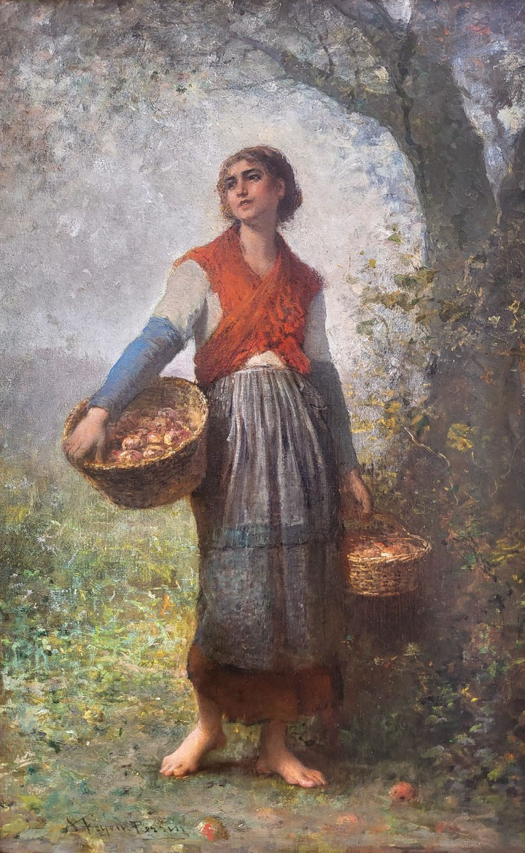 An Oil On Canvas, The Harvest, By Agustin Feyen Perrin -photo-2