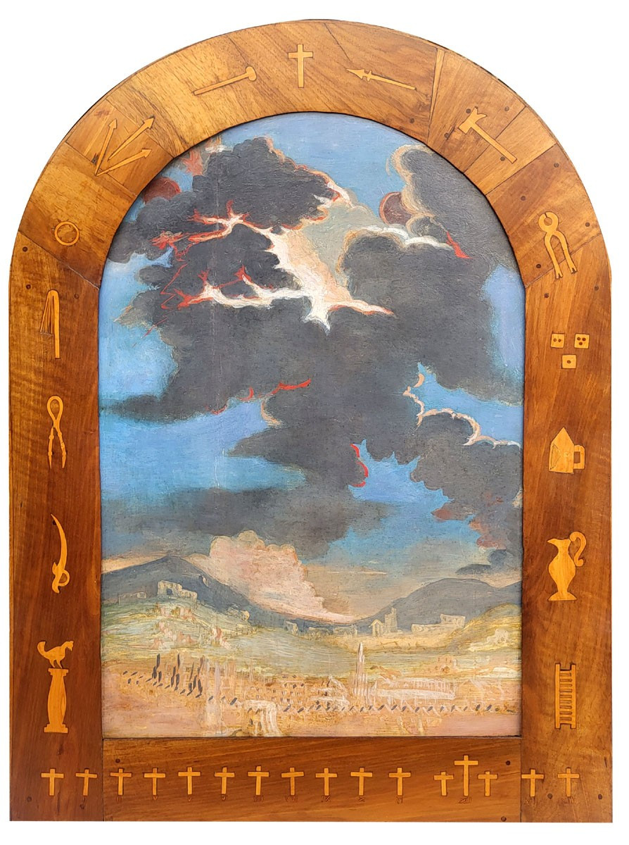 Une huile sur panneau, Jérusalem, 19ème-photo-4