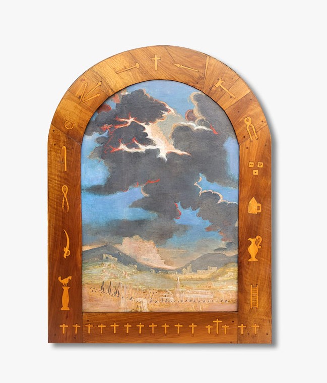 Une huile sur panneau, Jérusalem, 19ème