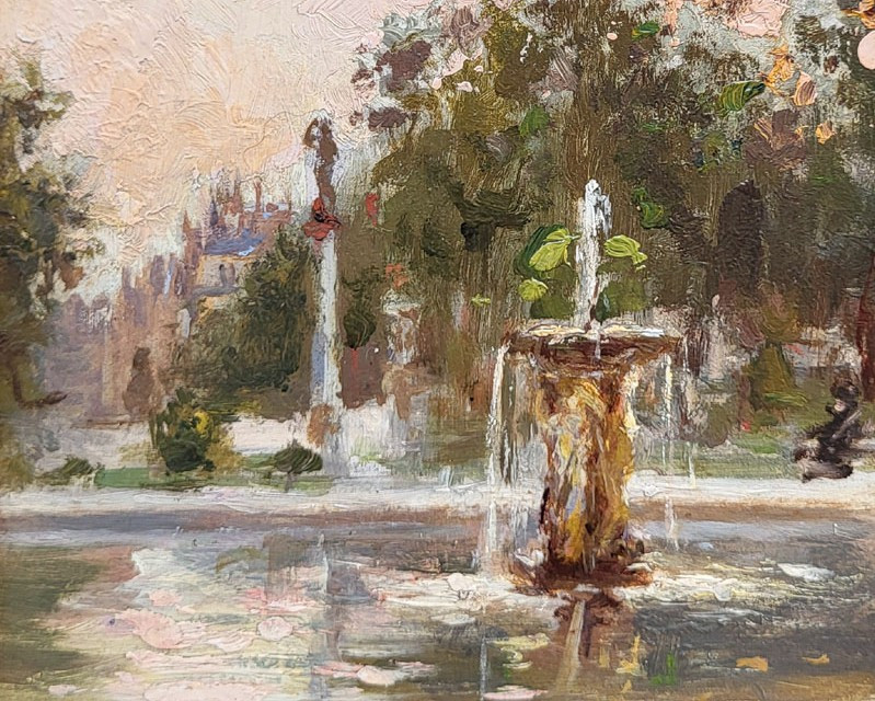 Oils On Panels, Parisian Gardens By Gaspard Miro Lleo-photo-4