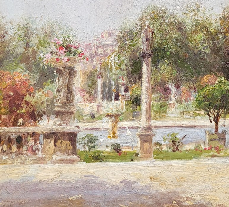 Oils On Panels, Parisian Gardens By Gaspard Miro Lleo-photo-1