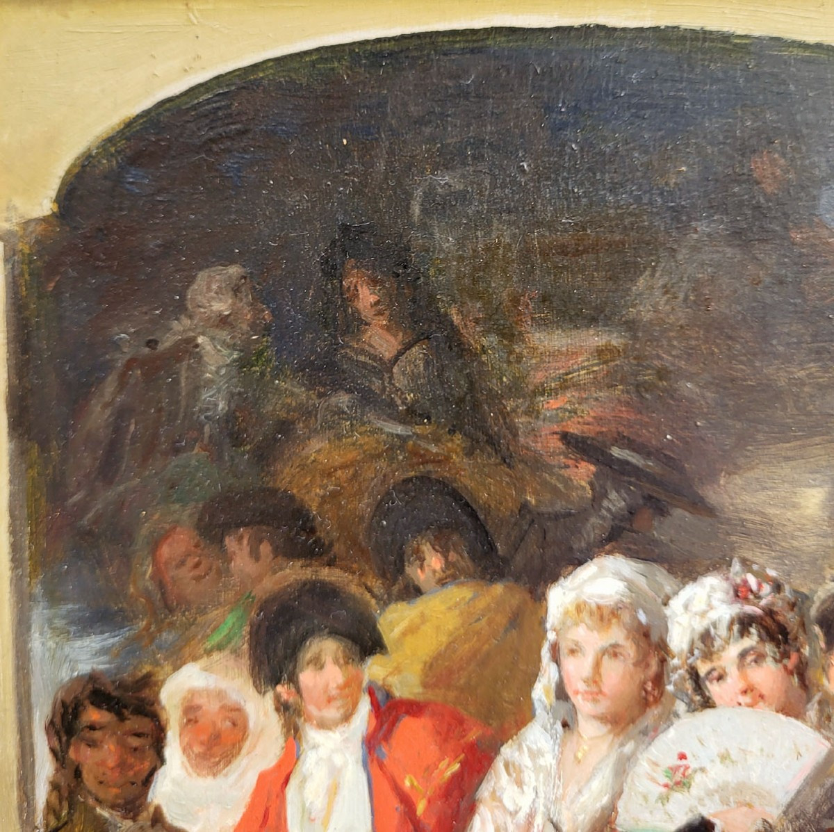 Oil On Panel, The Balcony By José Gonzalvez, 1885-photo-4