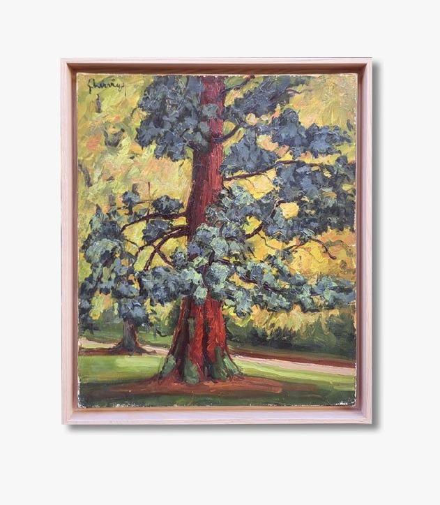 Oil On Canvas, Tree By Gustave Hervigo