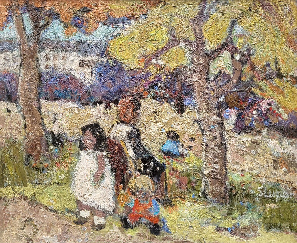 Huile sur toile, Le parc des batignolles par Marko STUPAR-photo-2