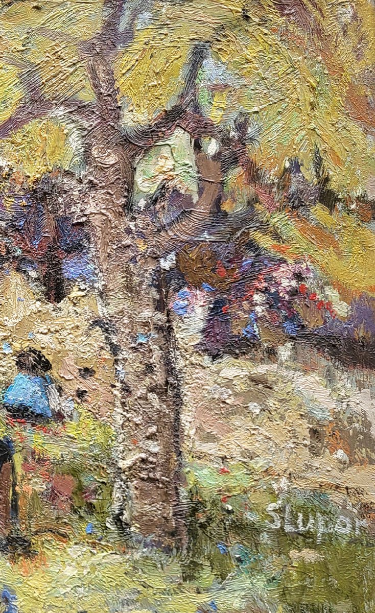 Huile sur toile, Le parc des batignolles par Marko STUPAR-photo-4