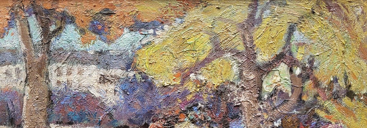 Huile sur toile, Le parc des batignolles par Marko STUPAR-photo-1