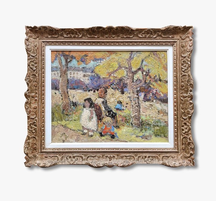 Huile sur toile, Le parc des batignolles par Marko STUPAR