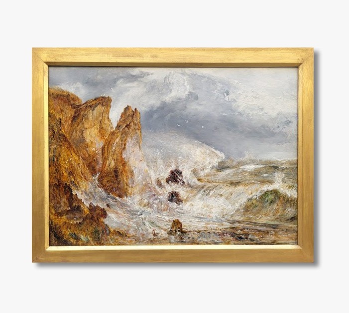 An Oil On Panel, Coastal Landscape By William Joseph Julius Bond