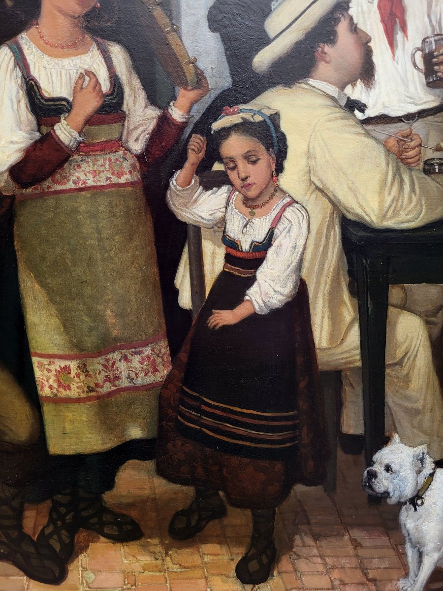 Huile sur bois, La fête par François du MONT-photo-4