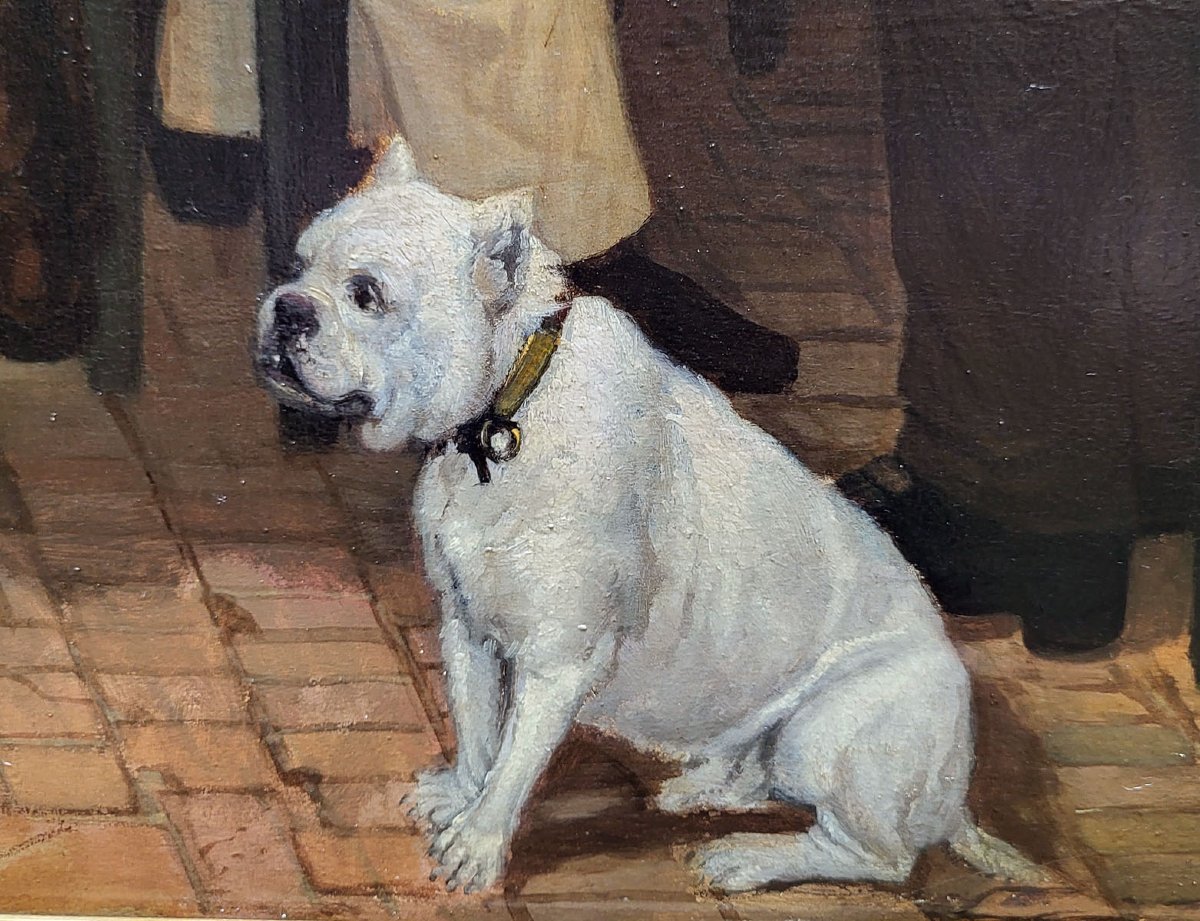 Huile sur bois, La fête par François du MONT-photo-3
