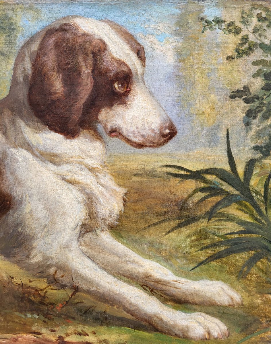 Oil On Canvas, Hunting Scene By Adam Gourdet-photo-2