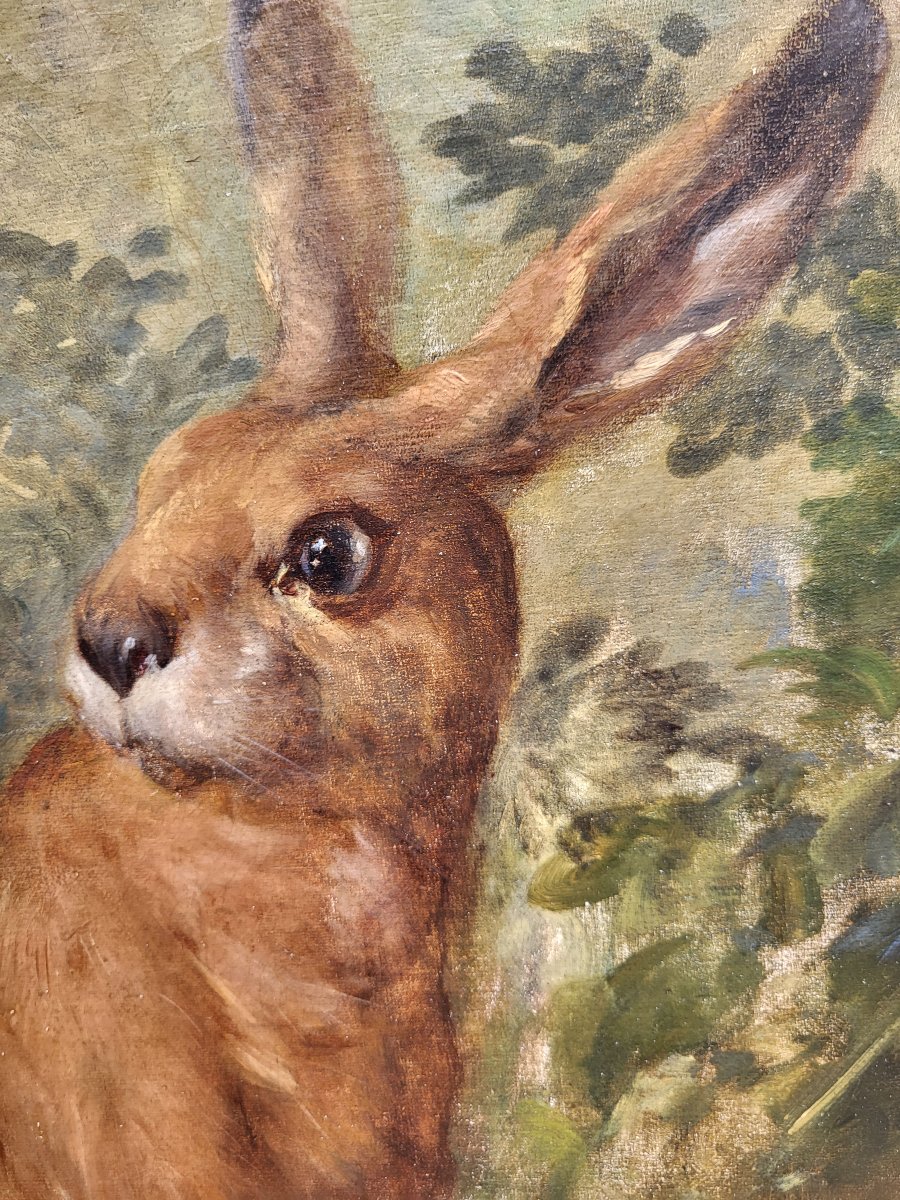 Oil On Canvas, Hunting Scene By Adam Gourdet-photo-1