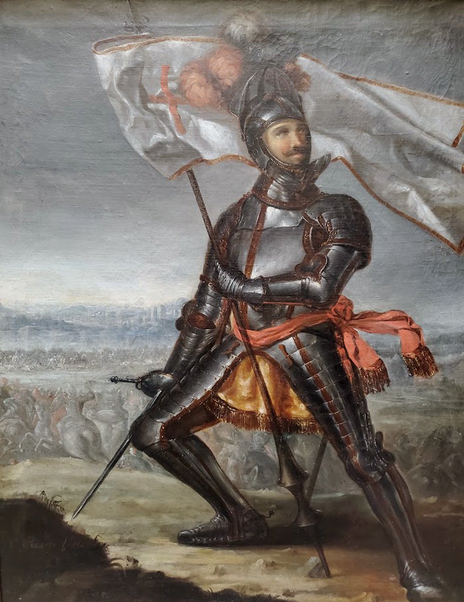 Oil On Canvas, *knight On The Battlefield* By Cécilio Pizzaro -photo-2