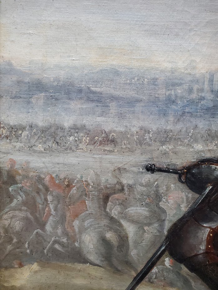 Oil On Canvas, *knight On The Battlefield* By Cécilio Pizzaro -photo-1