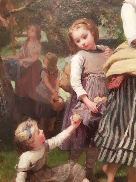 Oils On Panel, *the Harvest* And *the Pie* By Charles Lobbedez-photo-4