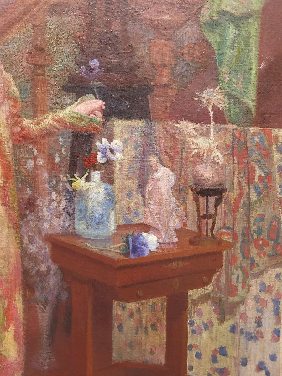 Huile sur toile Autoportrait  par Miriam Rocher -photo-4