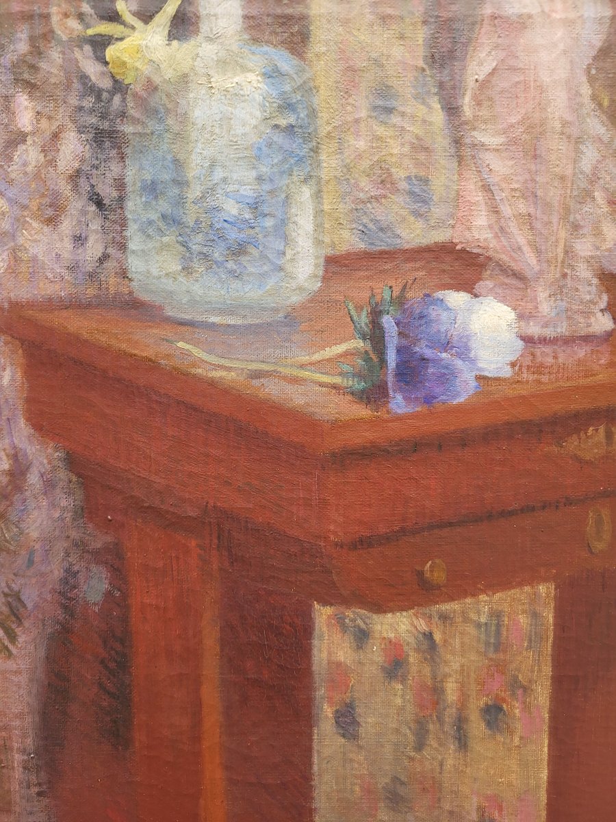 Huile sur toile Autoportrait  par Miriam Rocher -photo-1