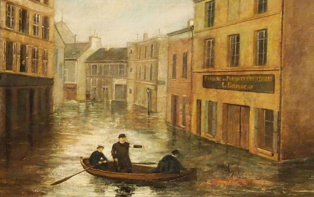 La Crue De La Seine, Inondation à Ivry, Rue Jeanne Hachette. Janvier 1910 Par J. Le Boucher-photo-2