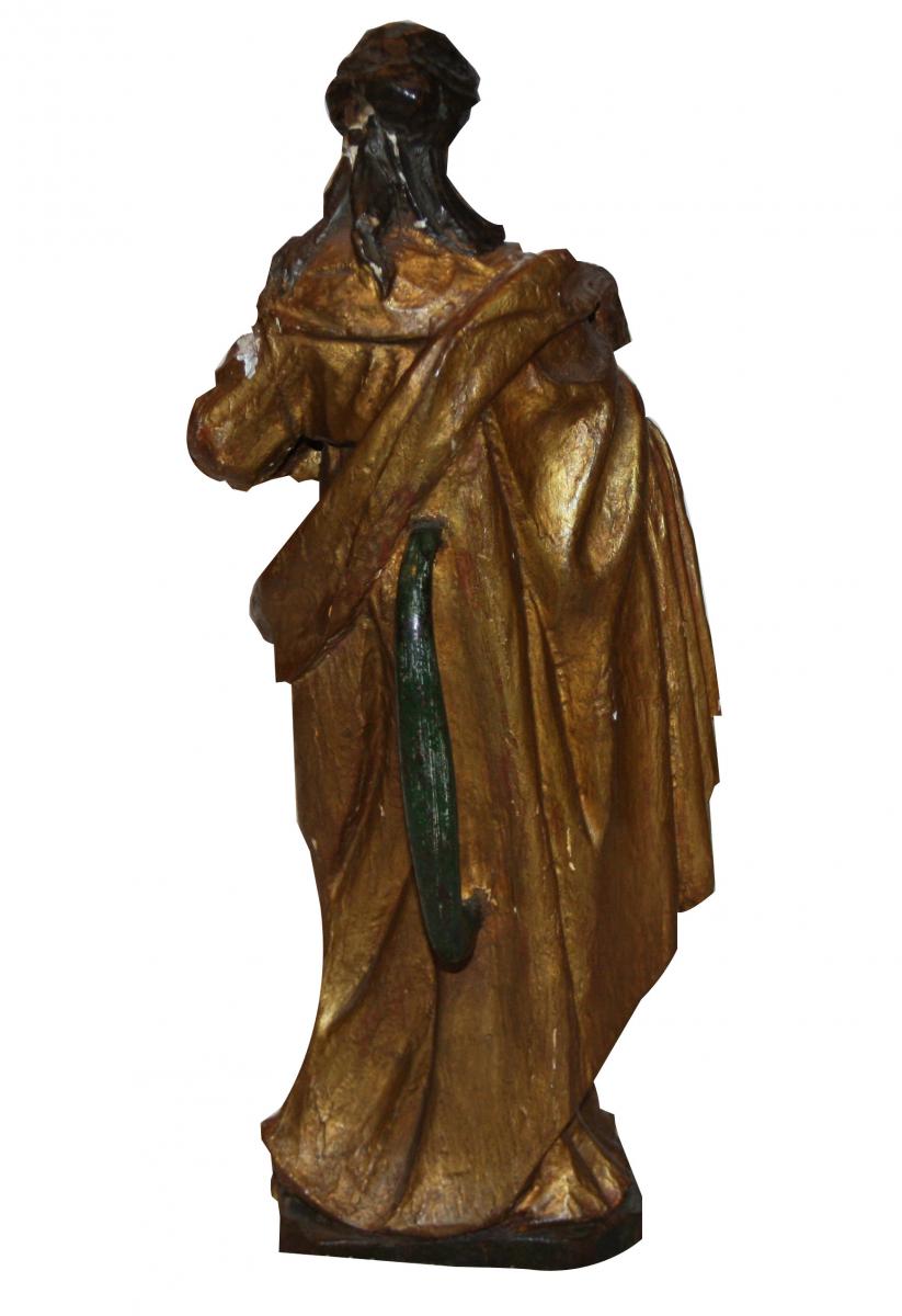 A Gilded Wooden Virgin XVIII-photo-3