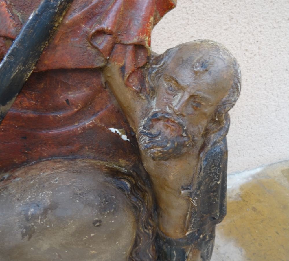 Statue En Plâtre polychrome , Saint Martin, 19ème-photo-4